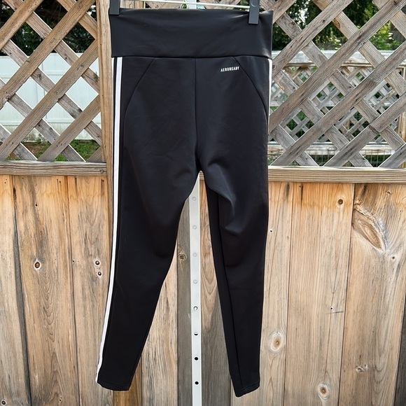 NWOT Adidas Black Striped Joggers Size Small - Picture 4 of 6